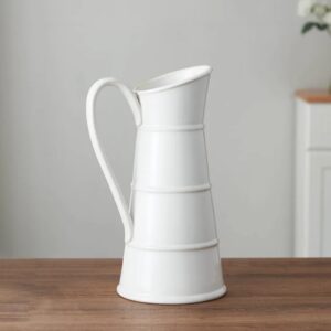 Eastburn White Ceramic Table Vase by Grace Oaks