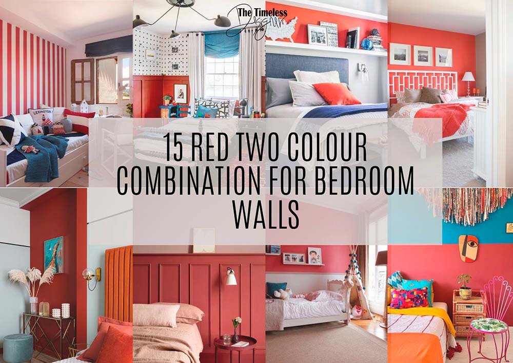 15 Red Two Colour Combination For Bedroom Walls Image