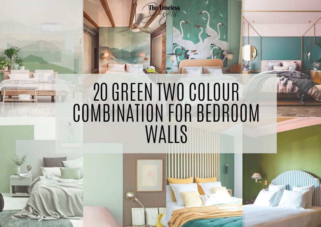 20 Green Two Colour Combination For Bedroom Walls Image