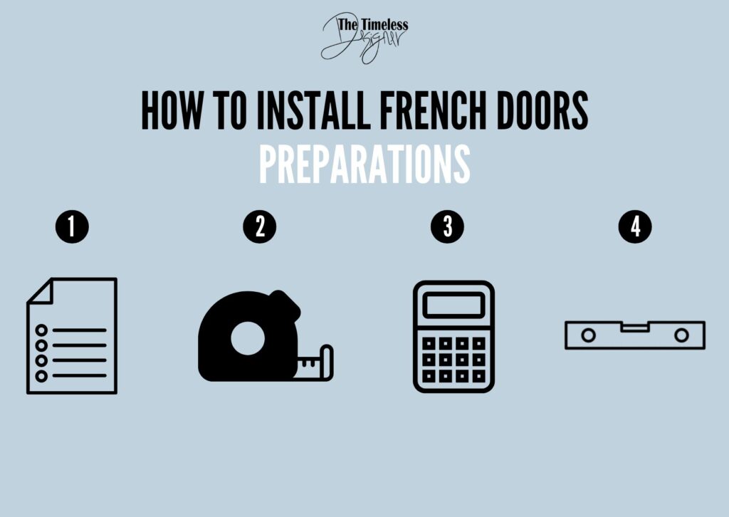 How to install french doors - preparations