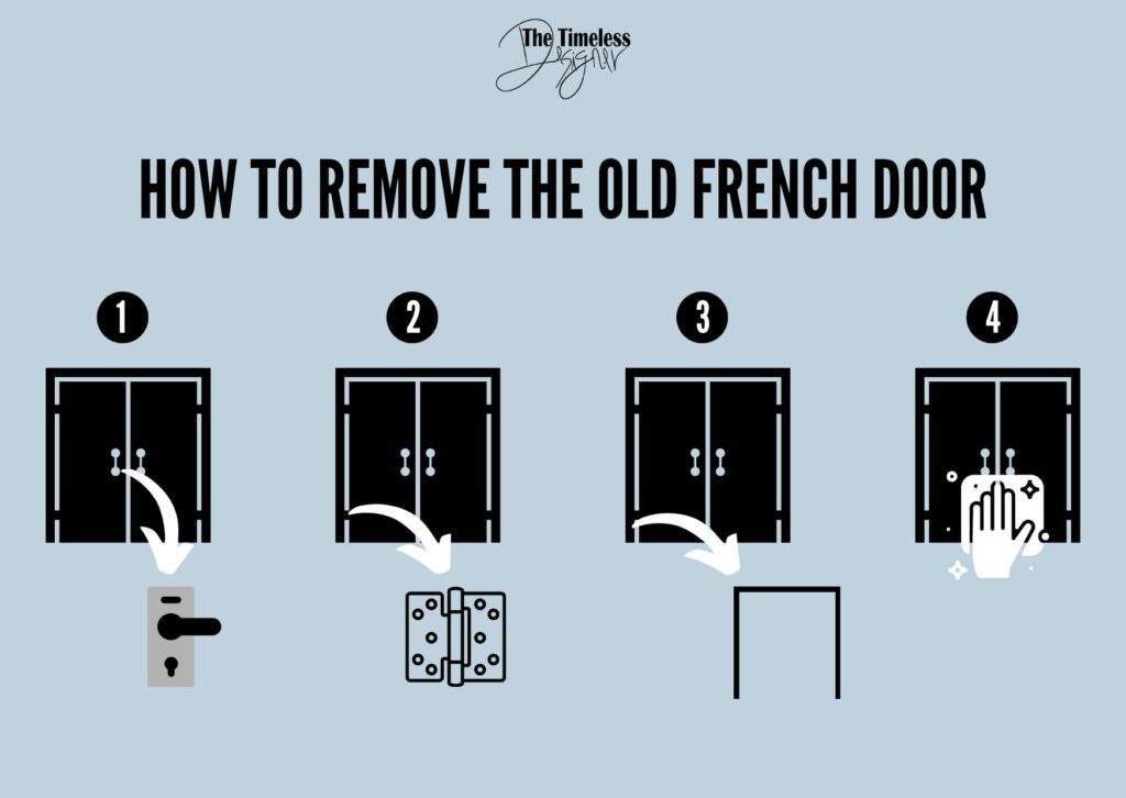 How to remove the old french door