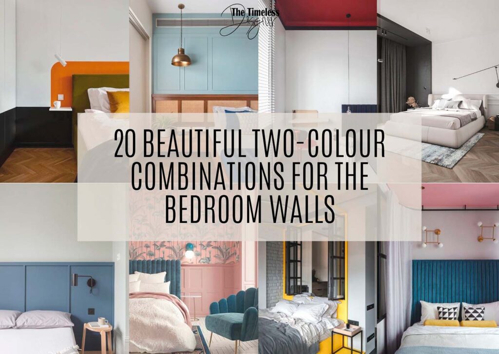 20 Beautiful Two-Colour Combinations For The Bedroom Walls Image