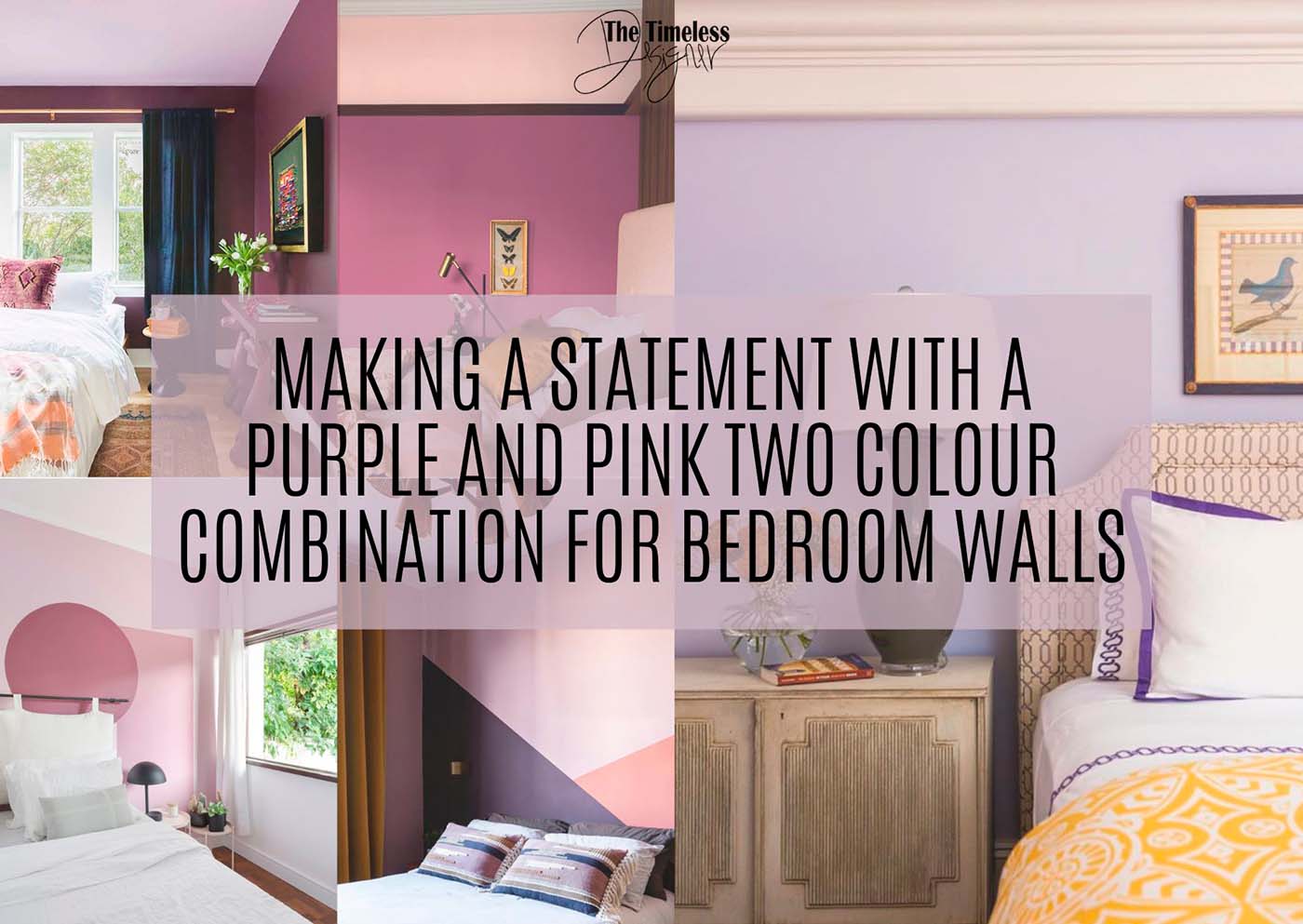 Purple And Pink Two Colour Combination for Bedroom Walls