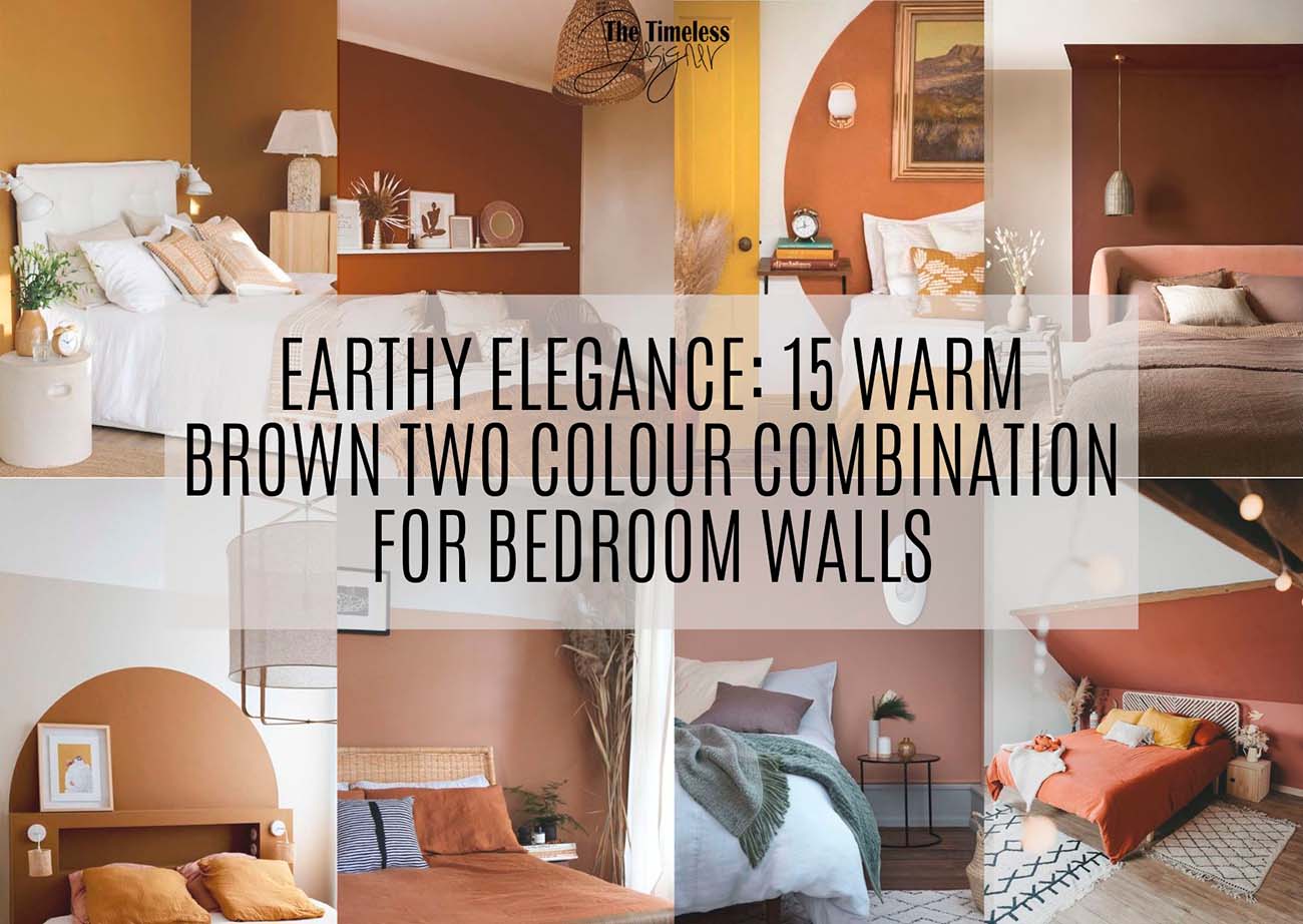Earthy Elegance 15 Warm Brown Two Colour Combination For Bedroom Walls Image