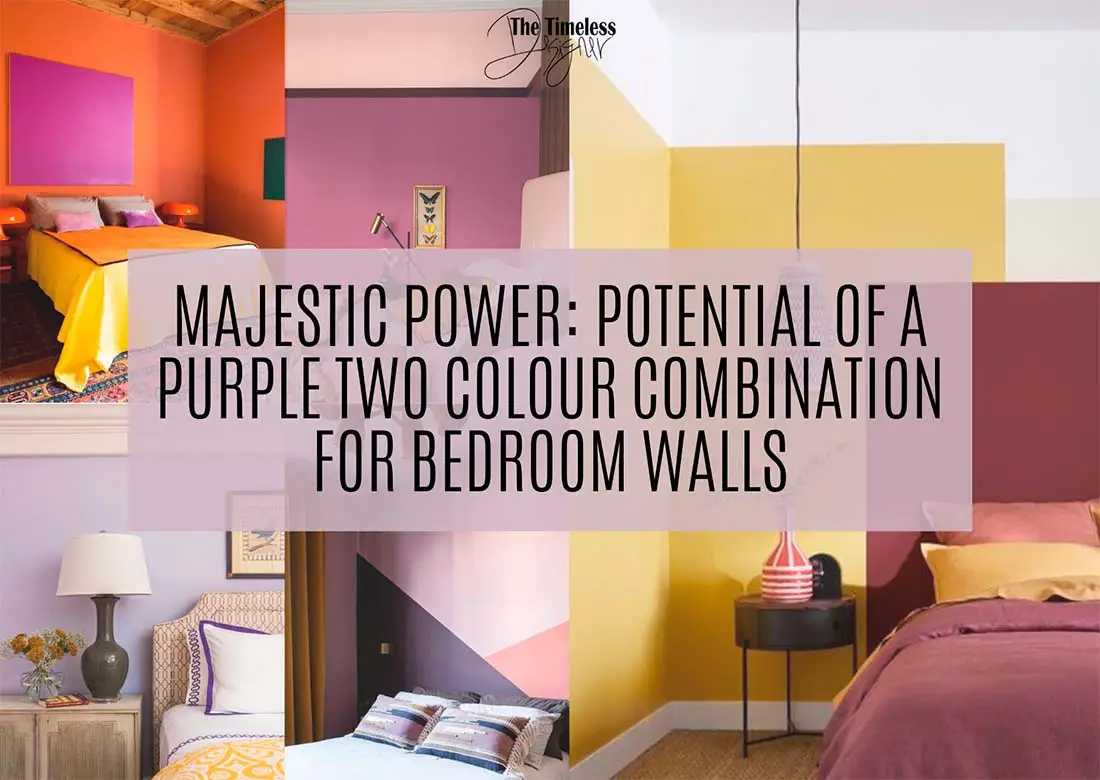 Majestic Power Potential of a Purple Two Colour Combination for Bedroom Walls Image