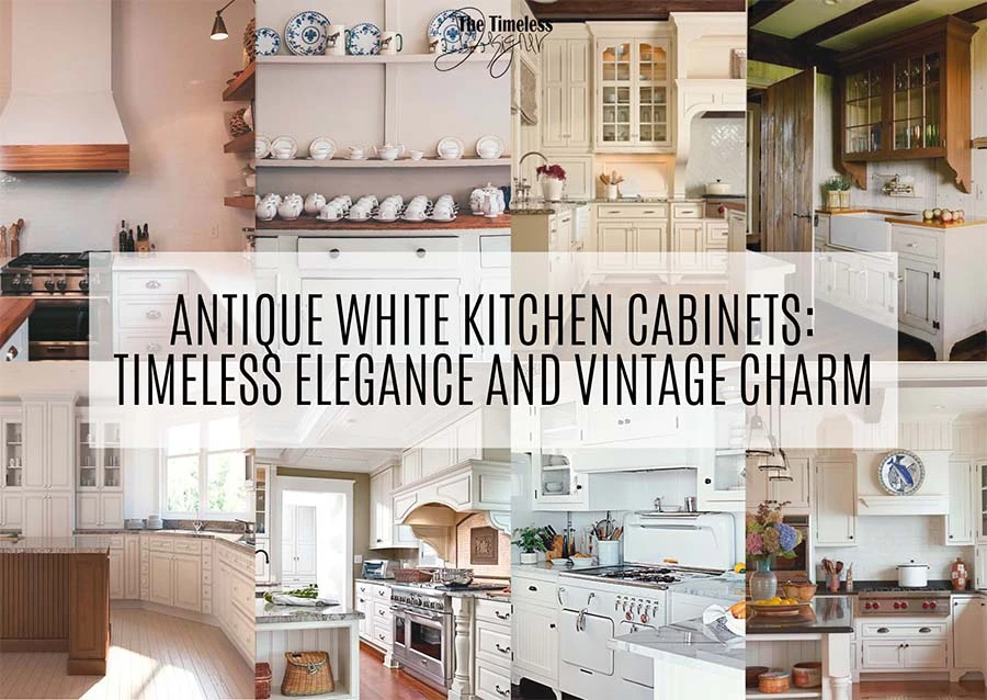 Antique White Kitchen Cabinets Timeless Elegance and Vintage Charm Image